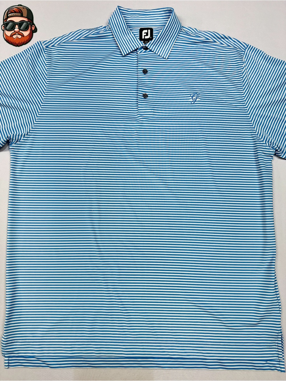 FootJoy Men's Golf Polo Shirt Blue/White,  XL, Performance